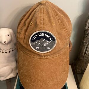 Ouray Jackson Hole WY patch mineral wash adjustable hat.  Baseball Cap